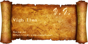 Vigh Ilma névjegykártya
